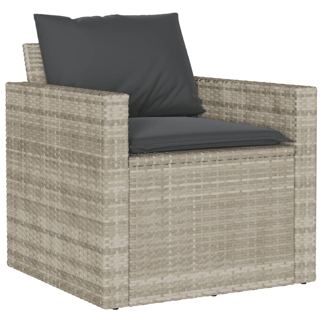 6-delige Loungeset met kussens poly rattan