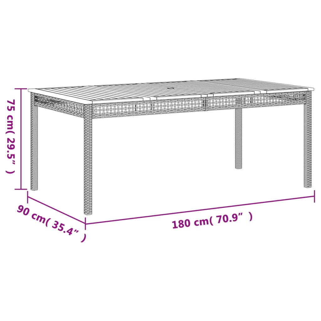 5-delige Tuinset met kussens poly rattan zwart