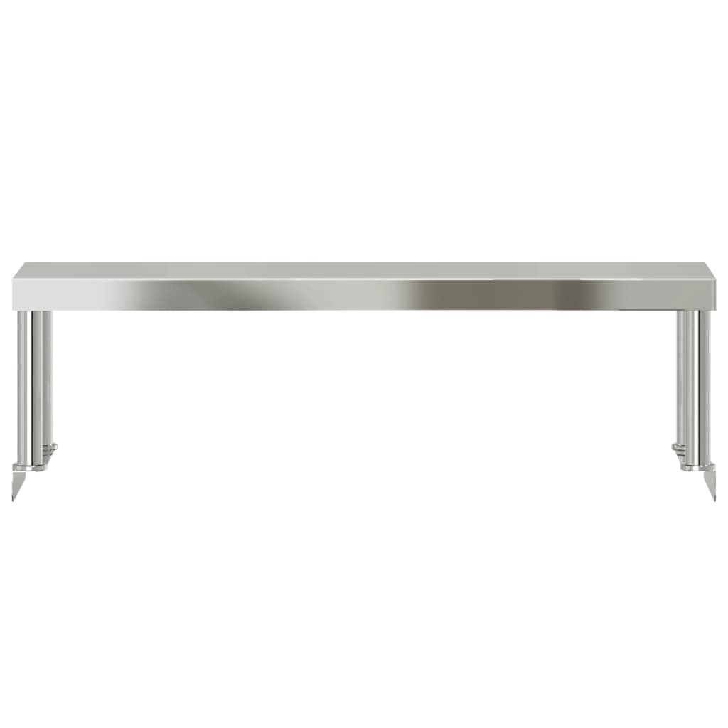 Verhoging voor werktafel 2-laags 110x30x65 cm roestvrij staal