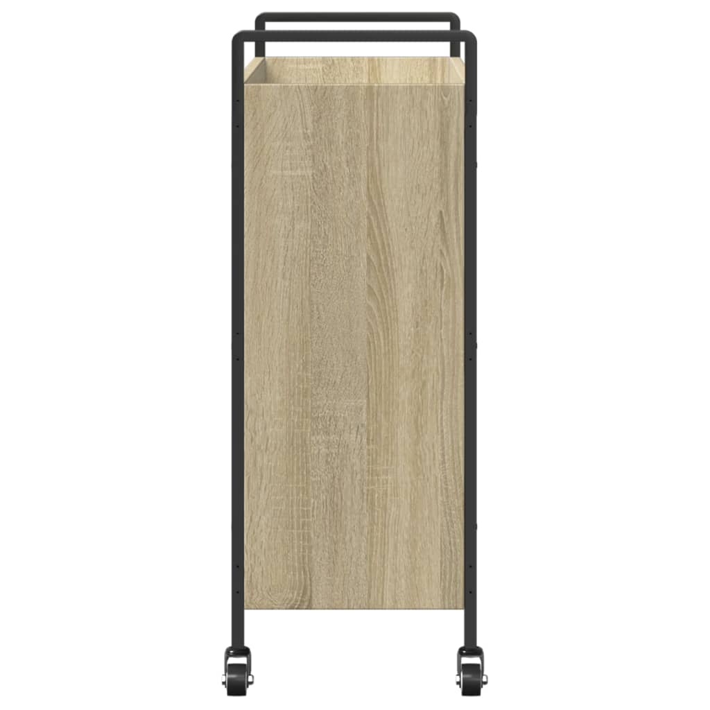 Keukentrolley 70x30x82 cm bewerkt hout eikenkleurig