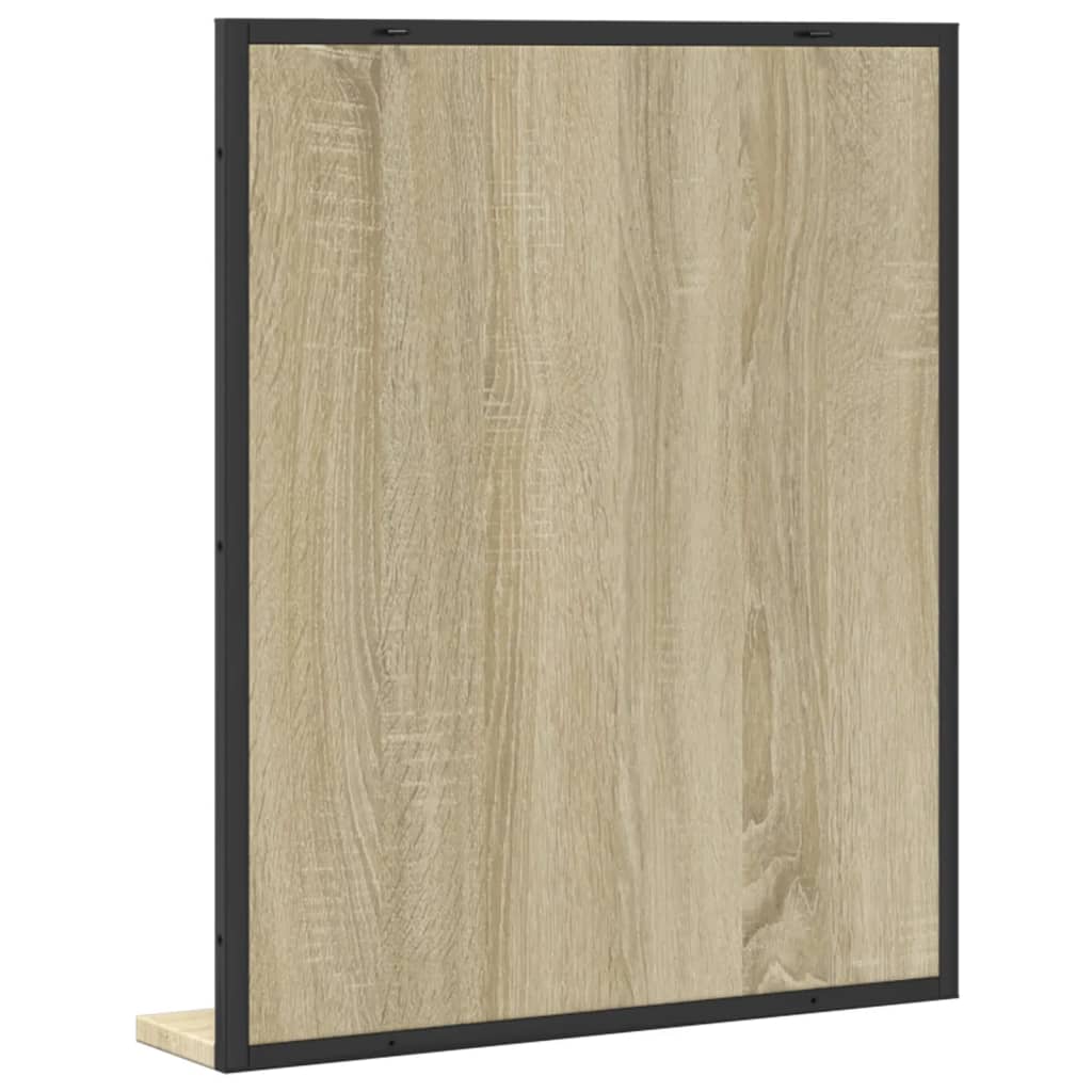 Badkamerspiegel met schap 50x12x60 cm hout