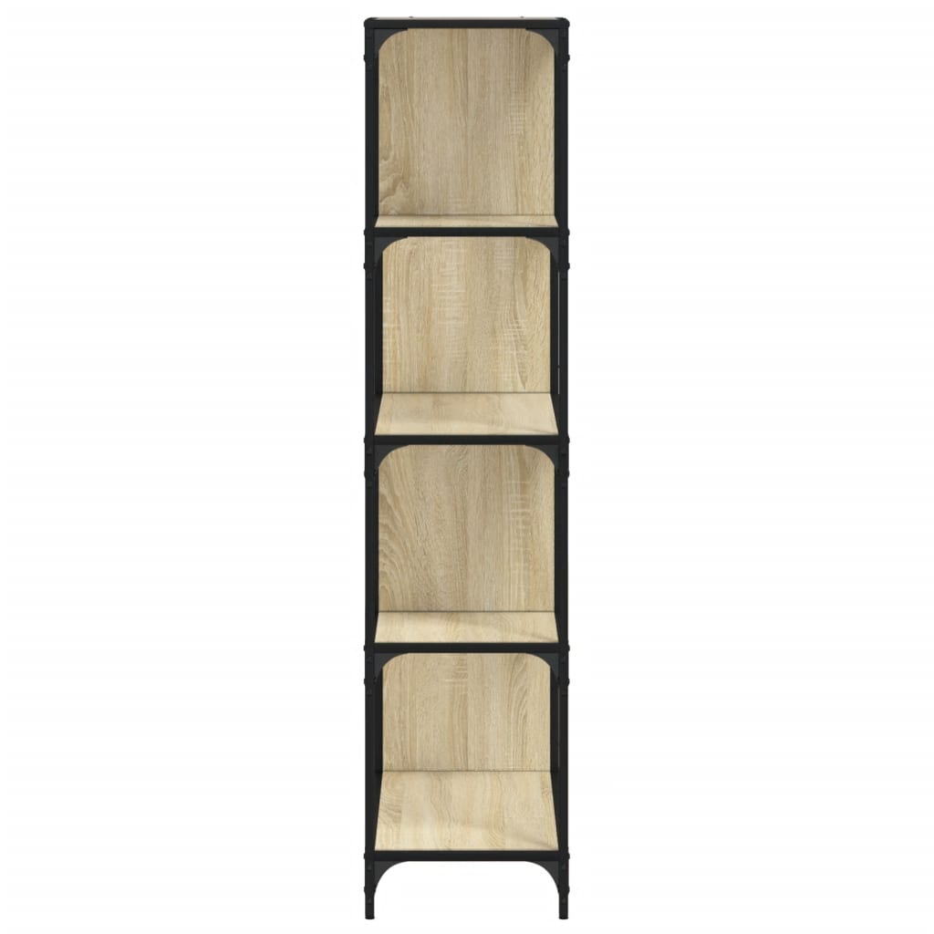 Boekenkast 4-laags 139x33,5x149 cm bewerkt hout