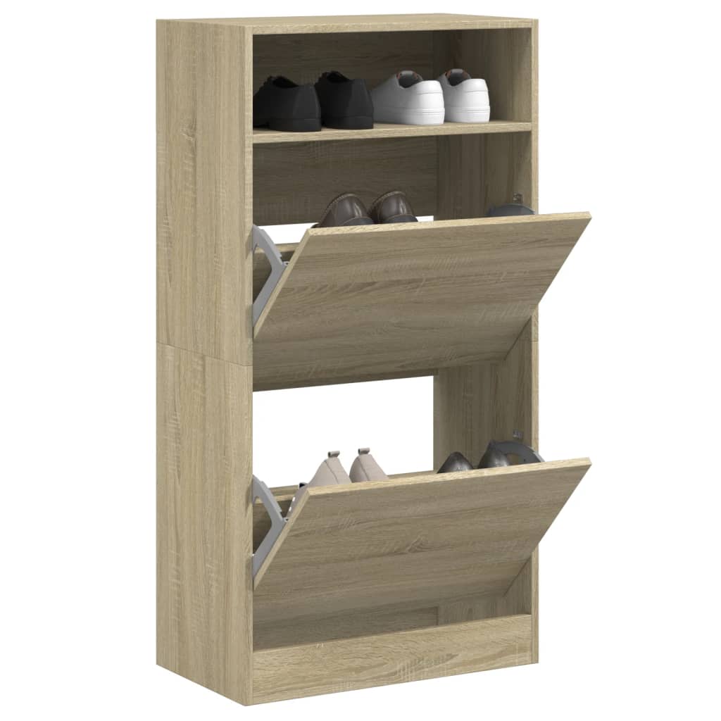 Schoenenkast met 2 klaplades 80x34x116 cm