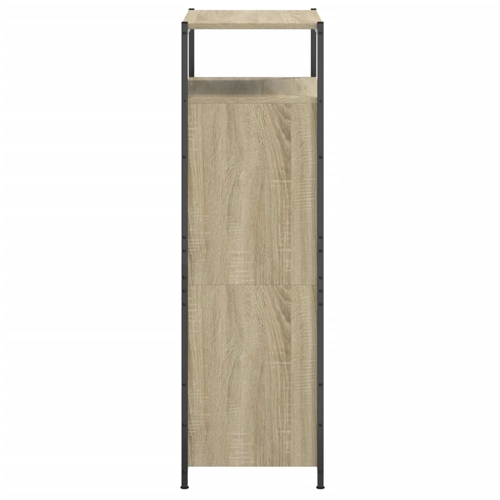 Schoenenkast 75x34x112 cm bewerkt hout eikenkleurig