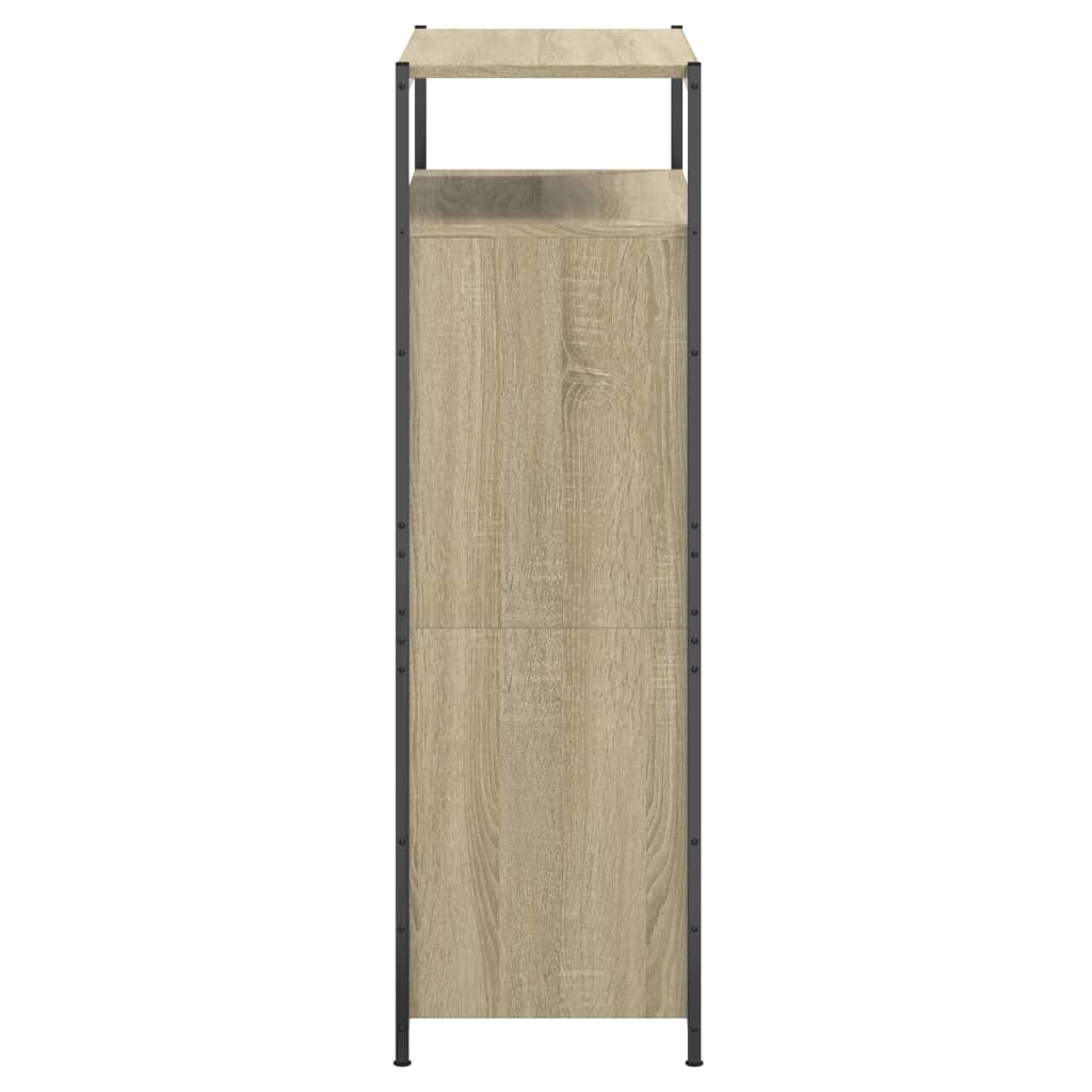 Schoenenkast 75x34x112 cm bewerkt hout eikenkleurig