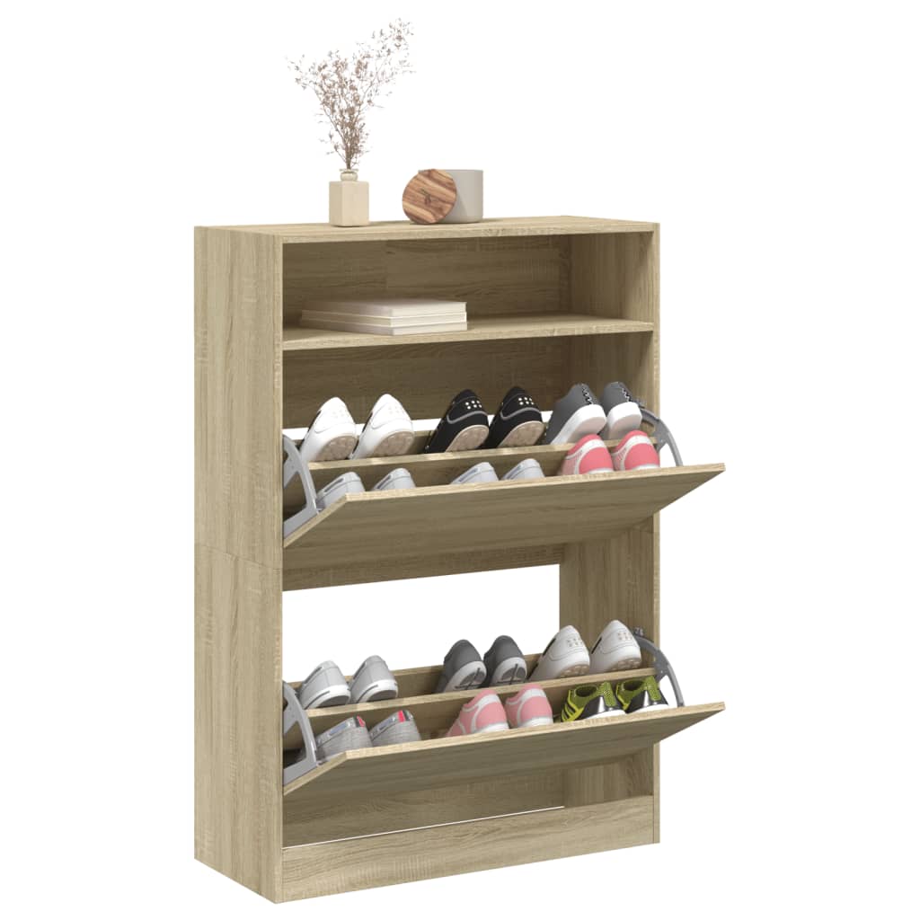 Schoenenkast met 2 klaplades 80x34x116 cm