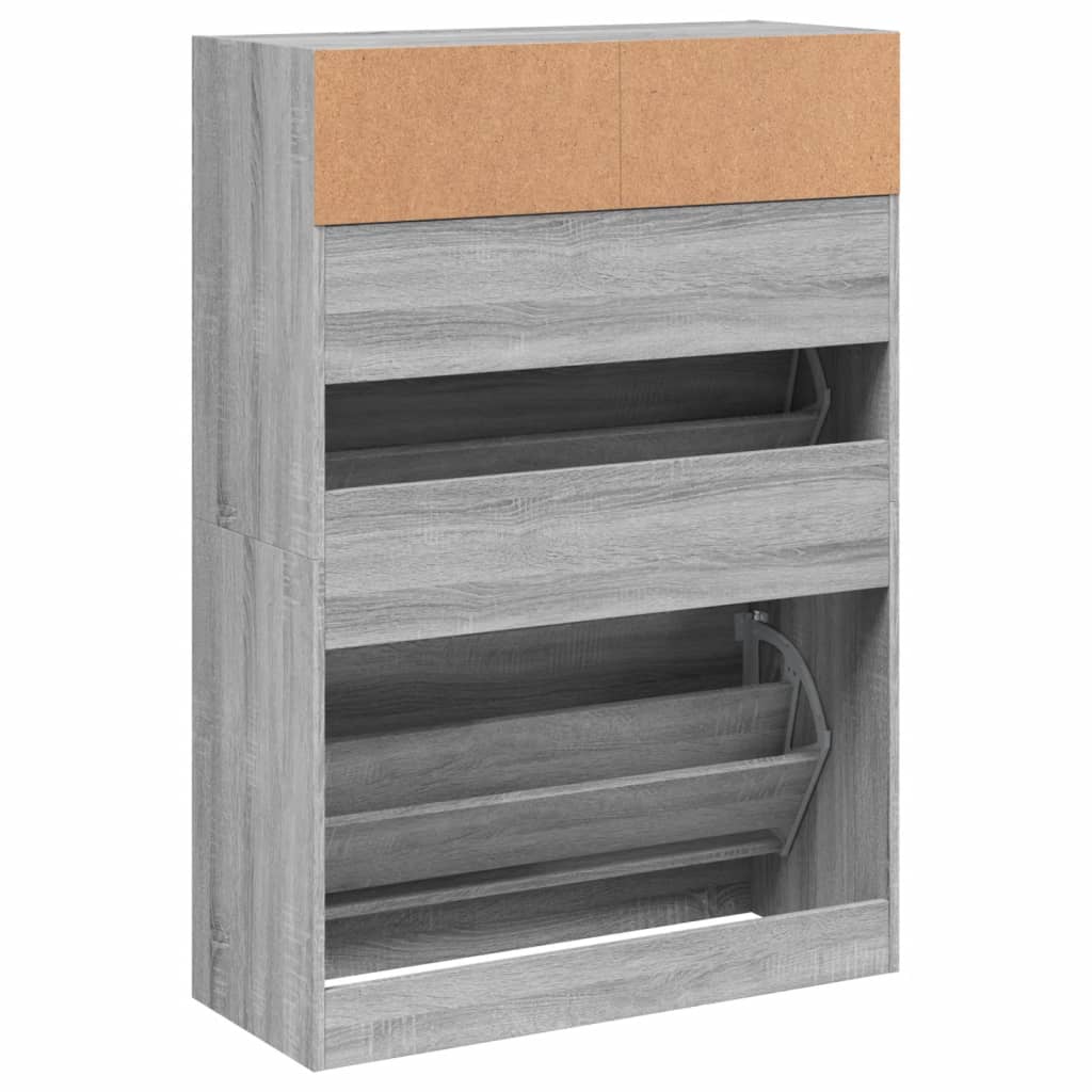 Schoenenkast met 2 klaplades 80x34x116 cm