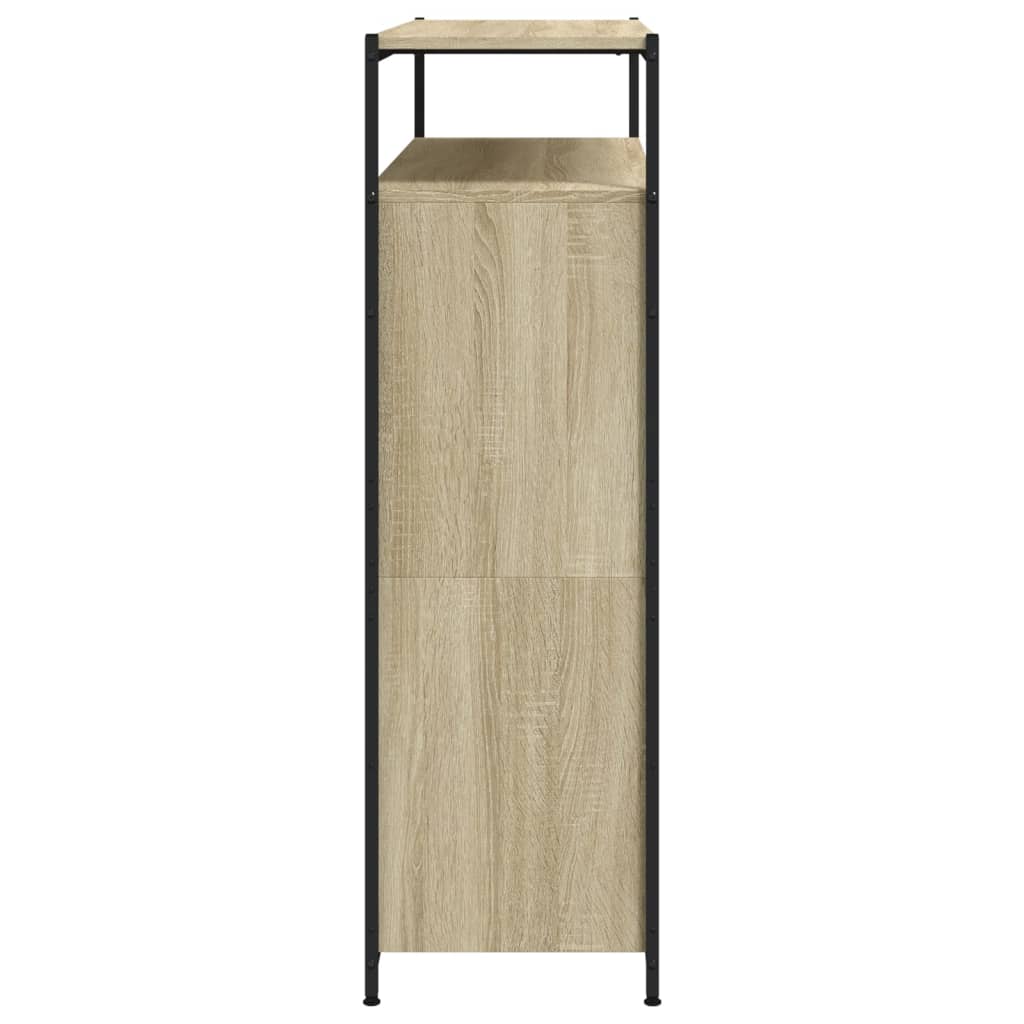 Schoenenkast 75x34x112 cm bewerkt hout eikenkleurig