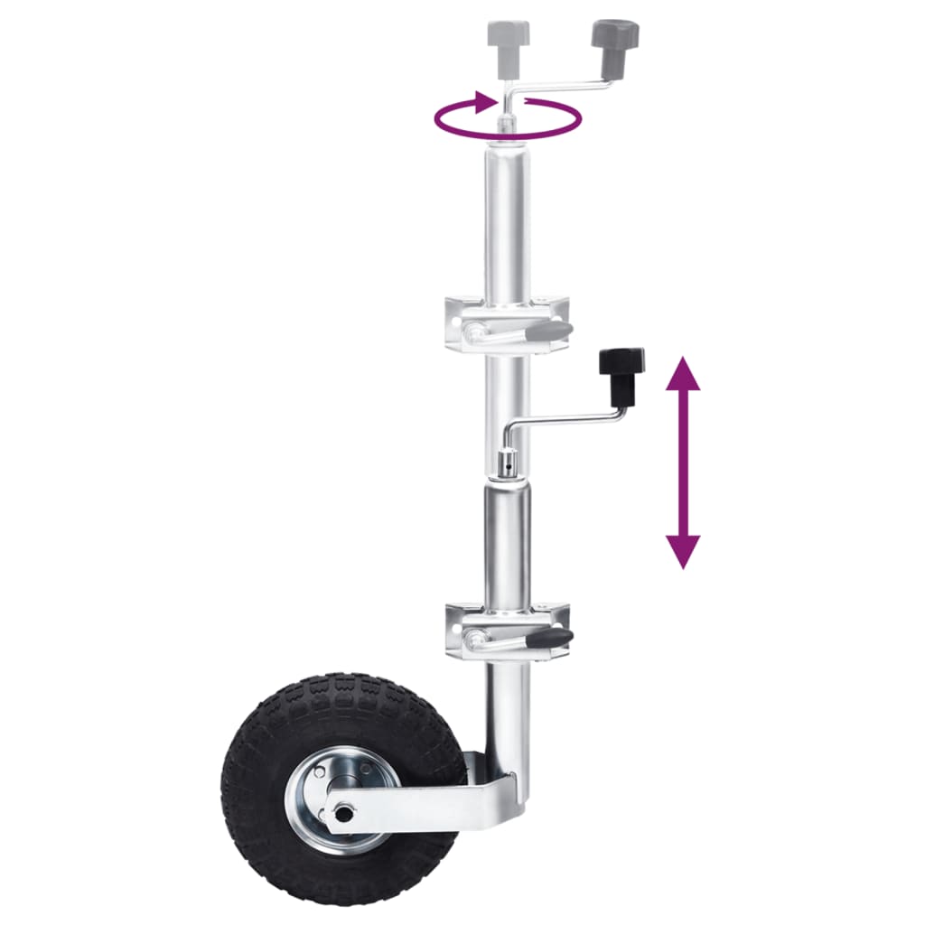 Neuswiel met 2 staanders en 3 spanklemmen 48 mm