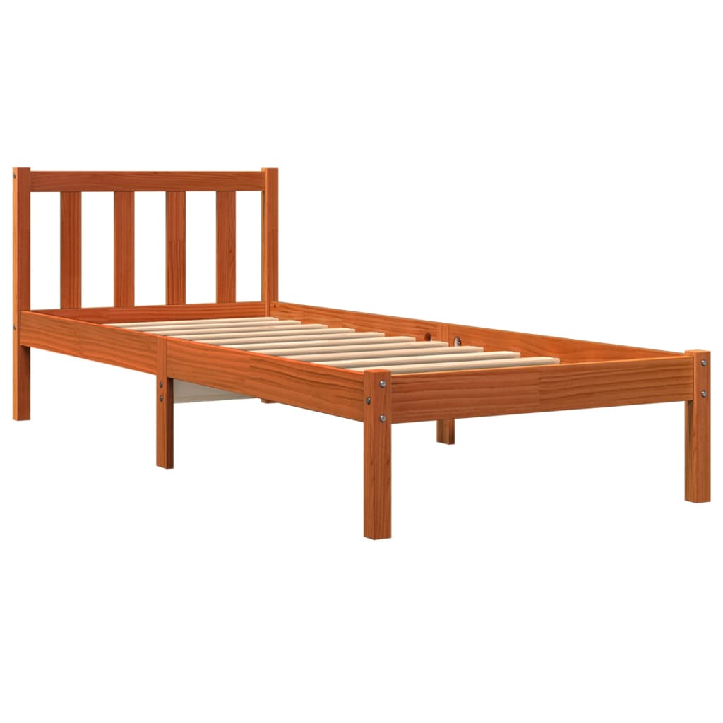 Bedframe massief grenenhout 75x190 cm