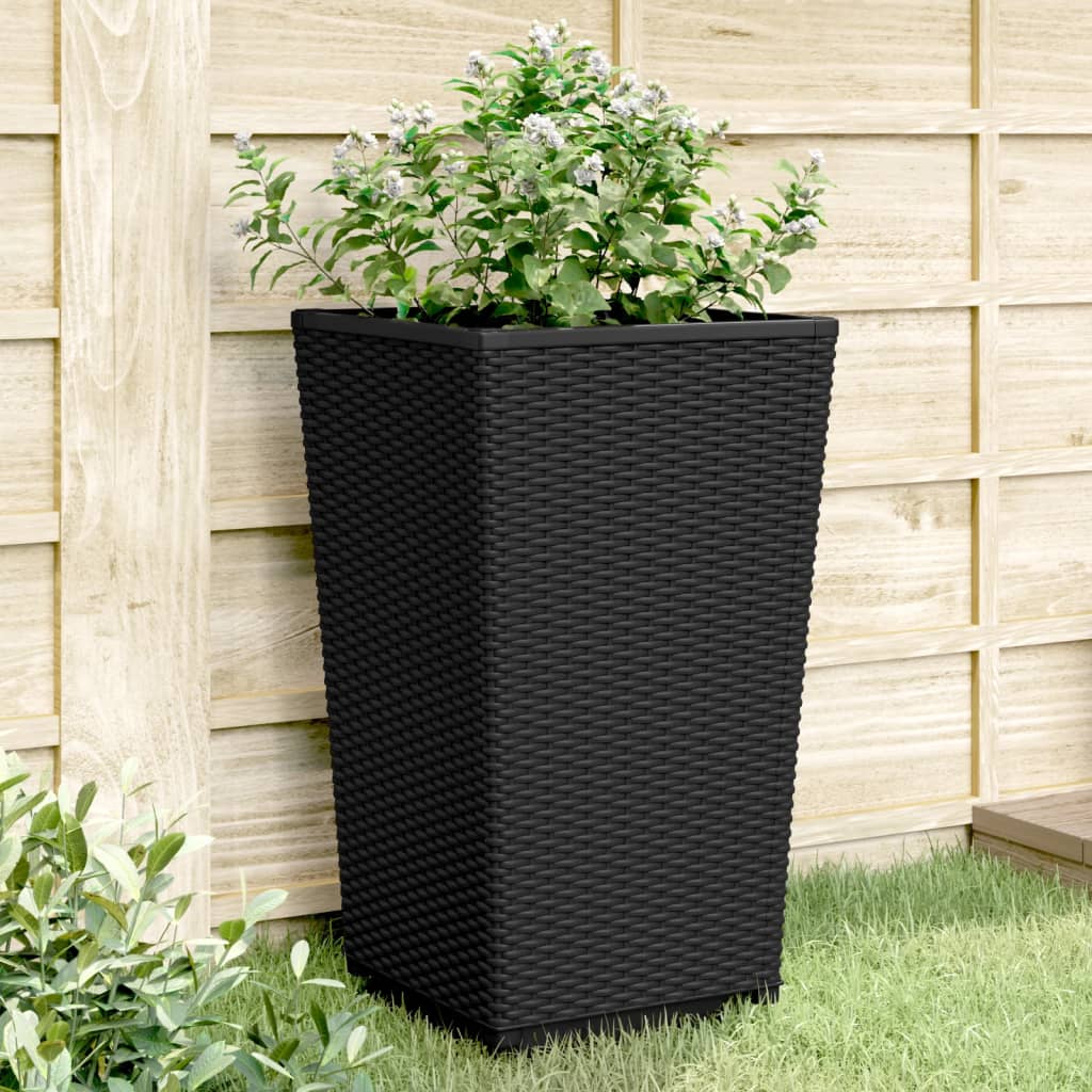 Plantenbakken 2 st 32,5x32,5x57 cm polypropeen wit