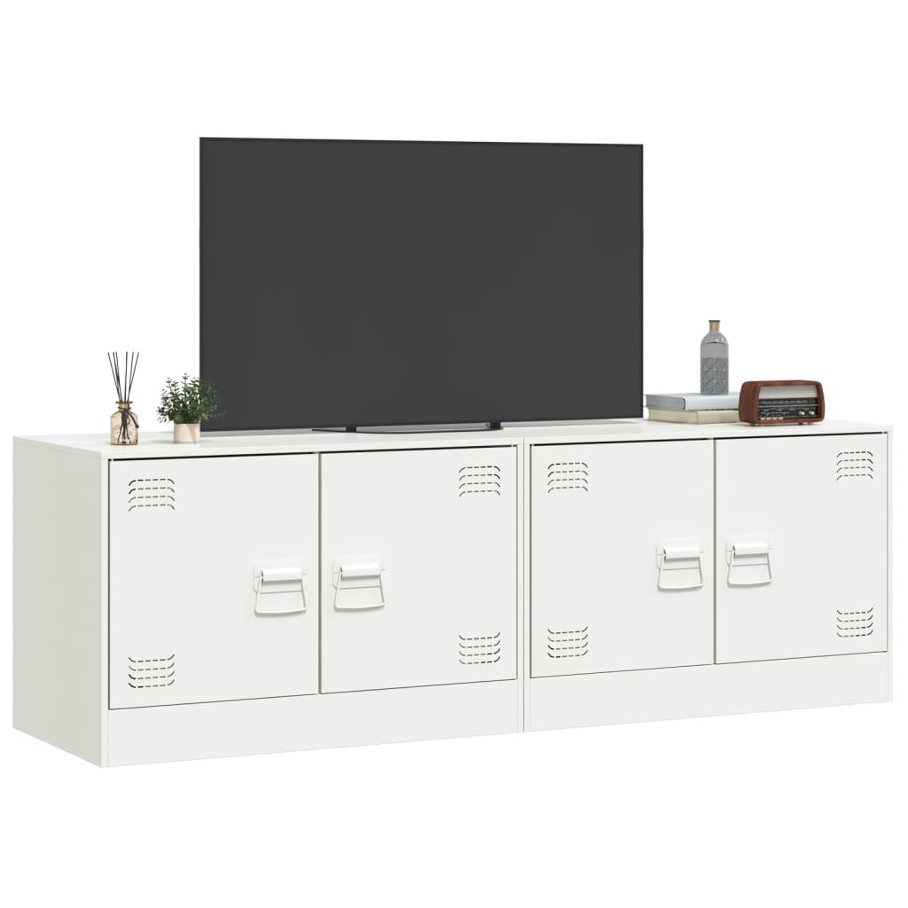 Tv-meubelen 2 st 67x39x44 cm staal