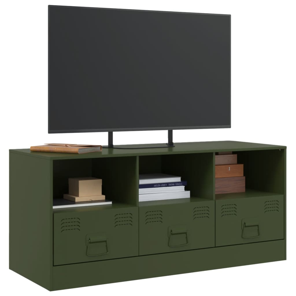 Tv-meubel 99x39x44 cm staal antracietkleurig