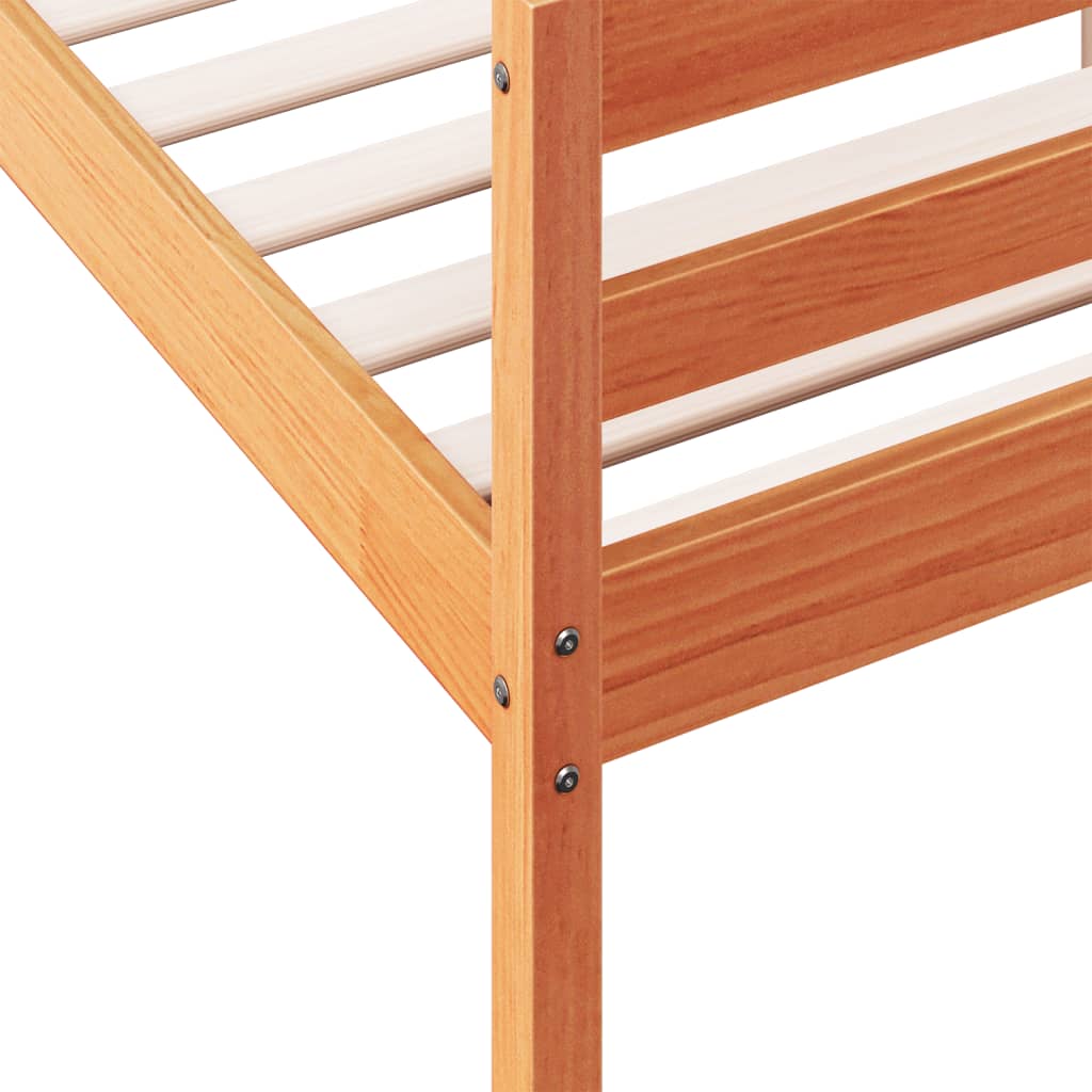 Bedframe met hoofdbord massief grenenhout 120x200 cm