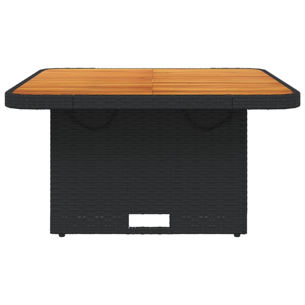 Tuintafel 80x80x71 cm poly rattan en acaciahout