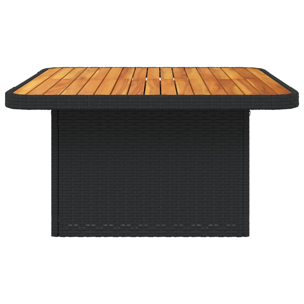 Tuintafel 80x80x71 cm poly rattan en acaciahout