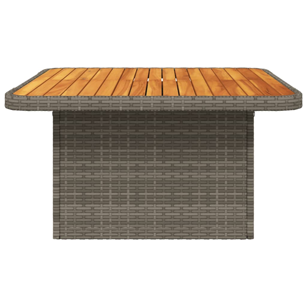 Tuintafel 80x80x71 cm poly rattan en acaciahout