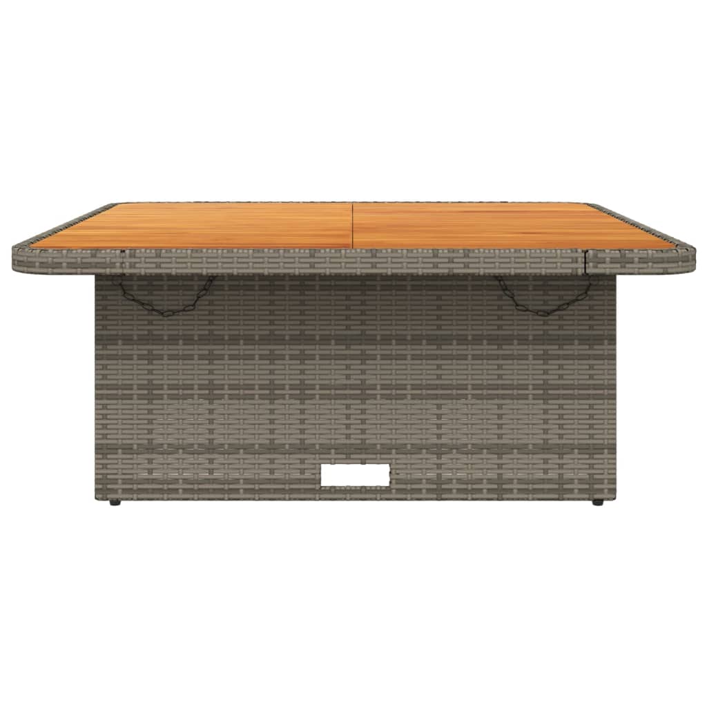 Tuintafel 80x80x71 cm poly rattan en acaciahout