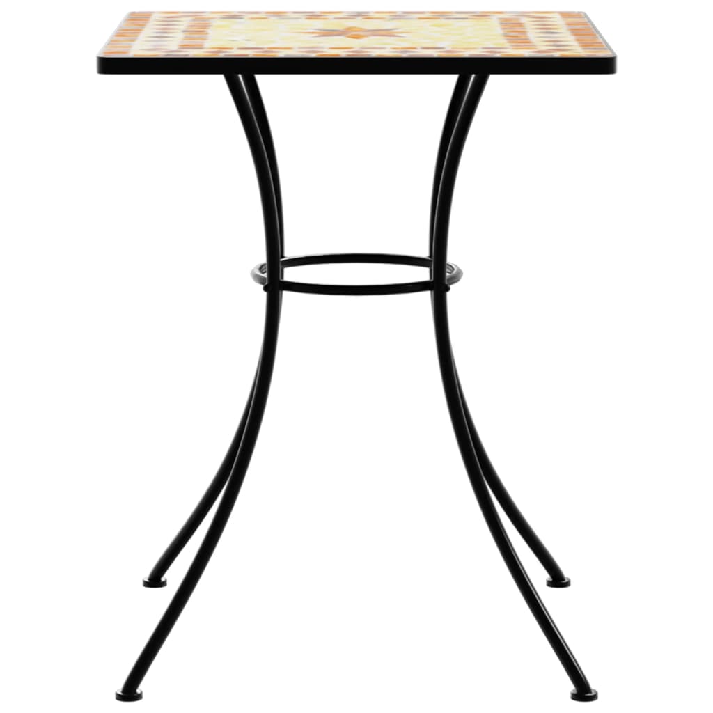 Bistrotafel mozaïek 60 cm keramiek terracottakleurig