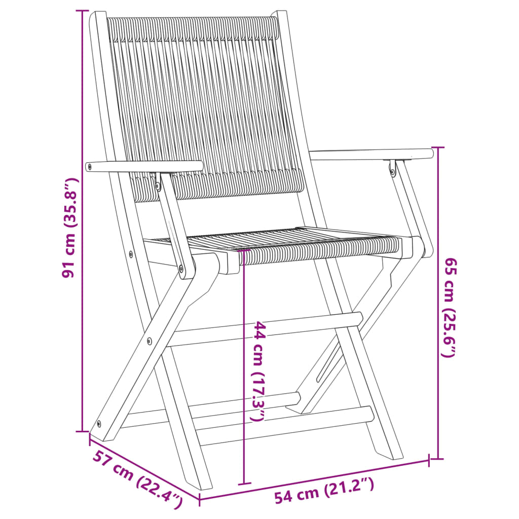 Tuinstoelen 8 st inklapbaar massief acaciahout