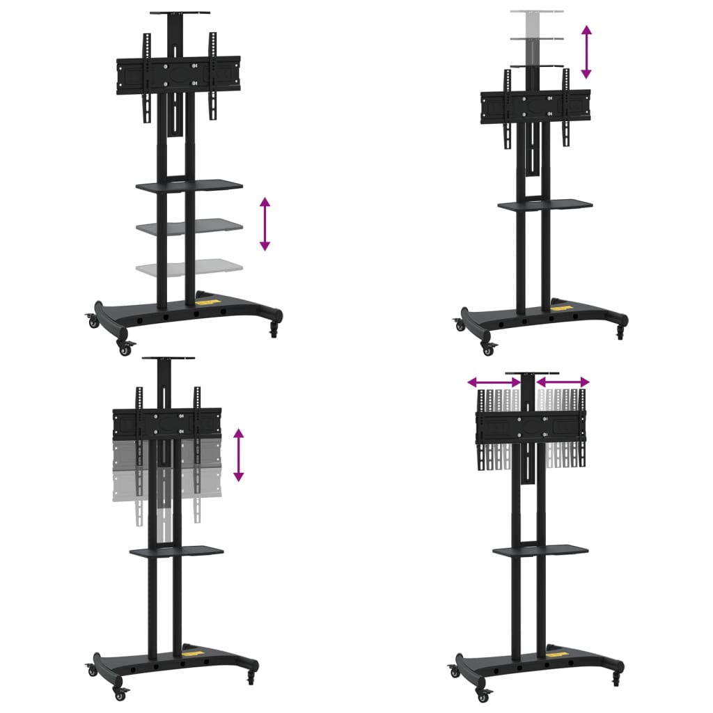 Tv-standaard wielen 32"-90" scherm 100 kg Max VESA 800x600 mm