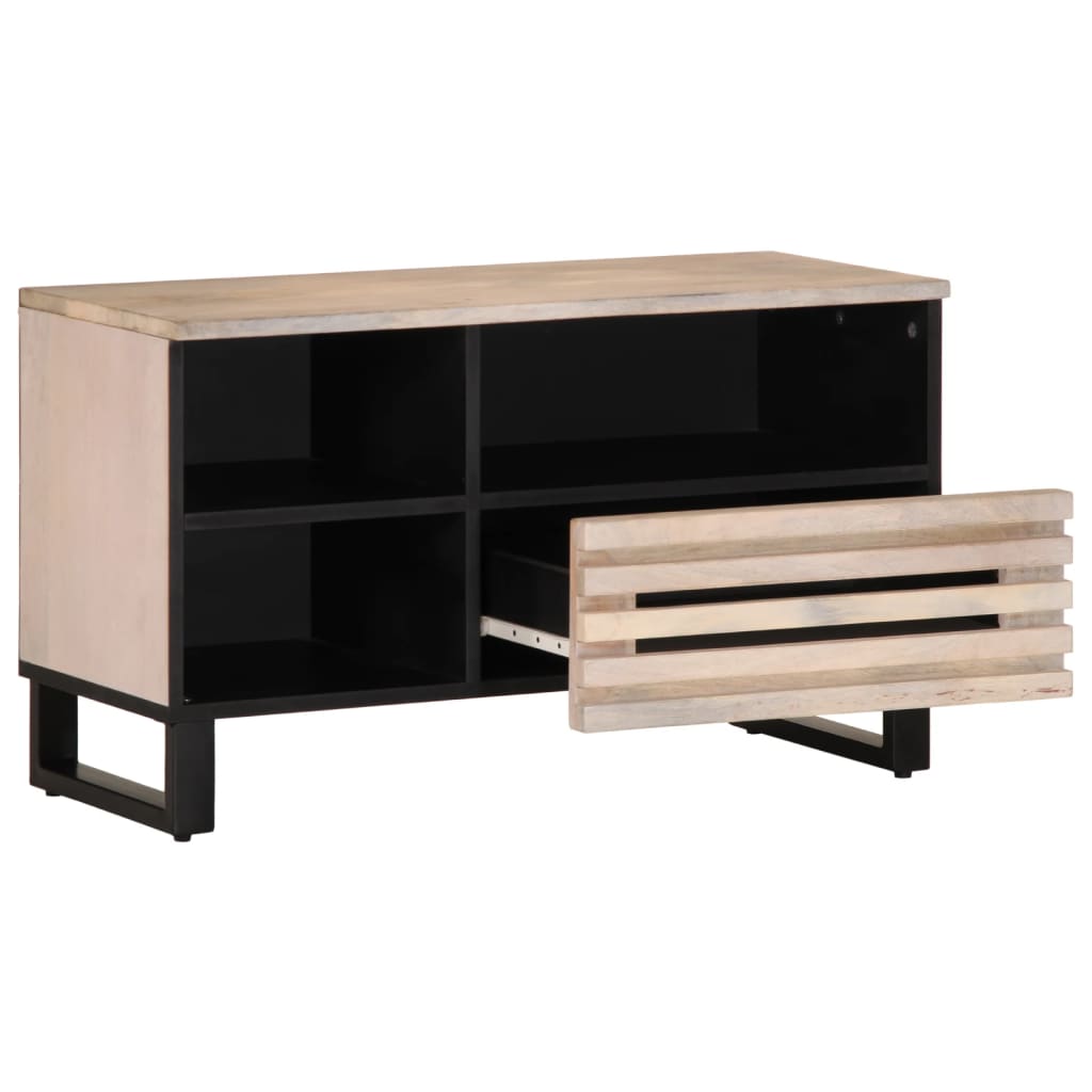 Tv-meubel 80x34x46 cm massief ruw mangohout