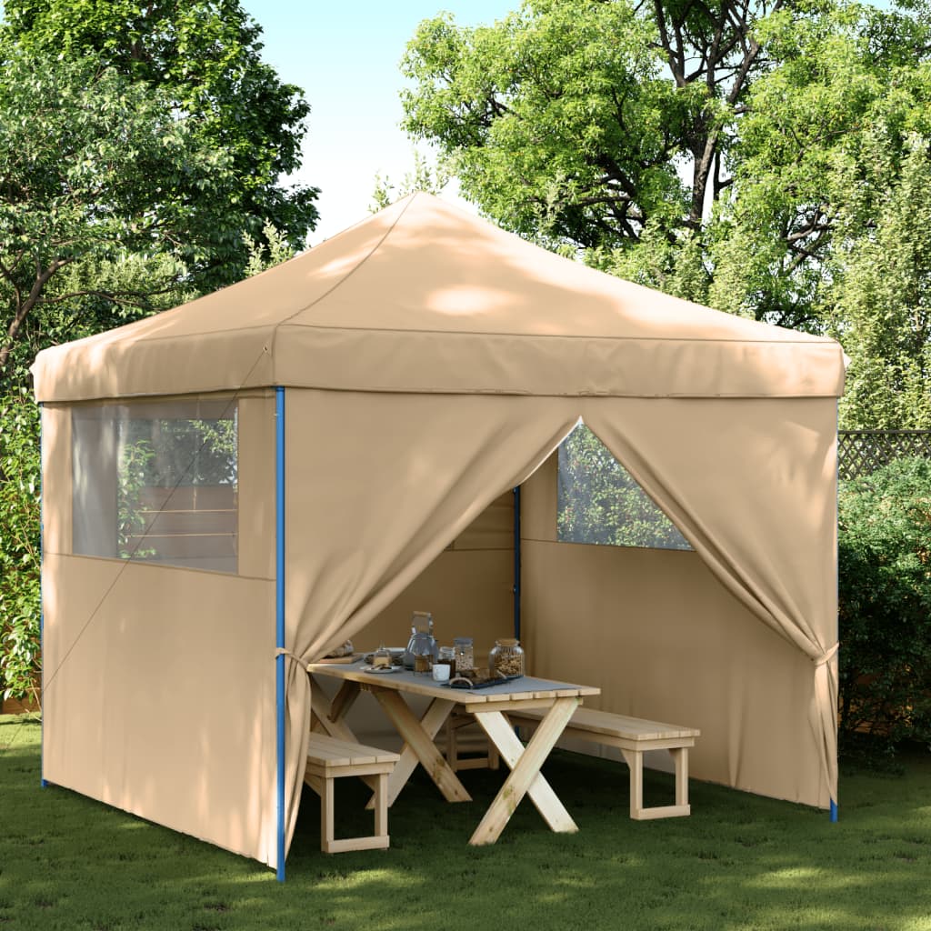 Partytent inklapbaar pop-up met 2 zijwanden