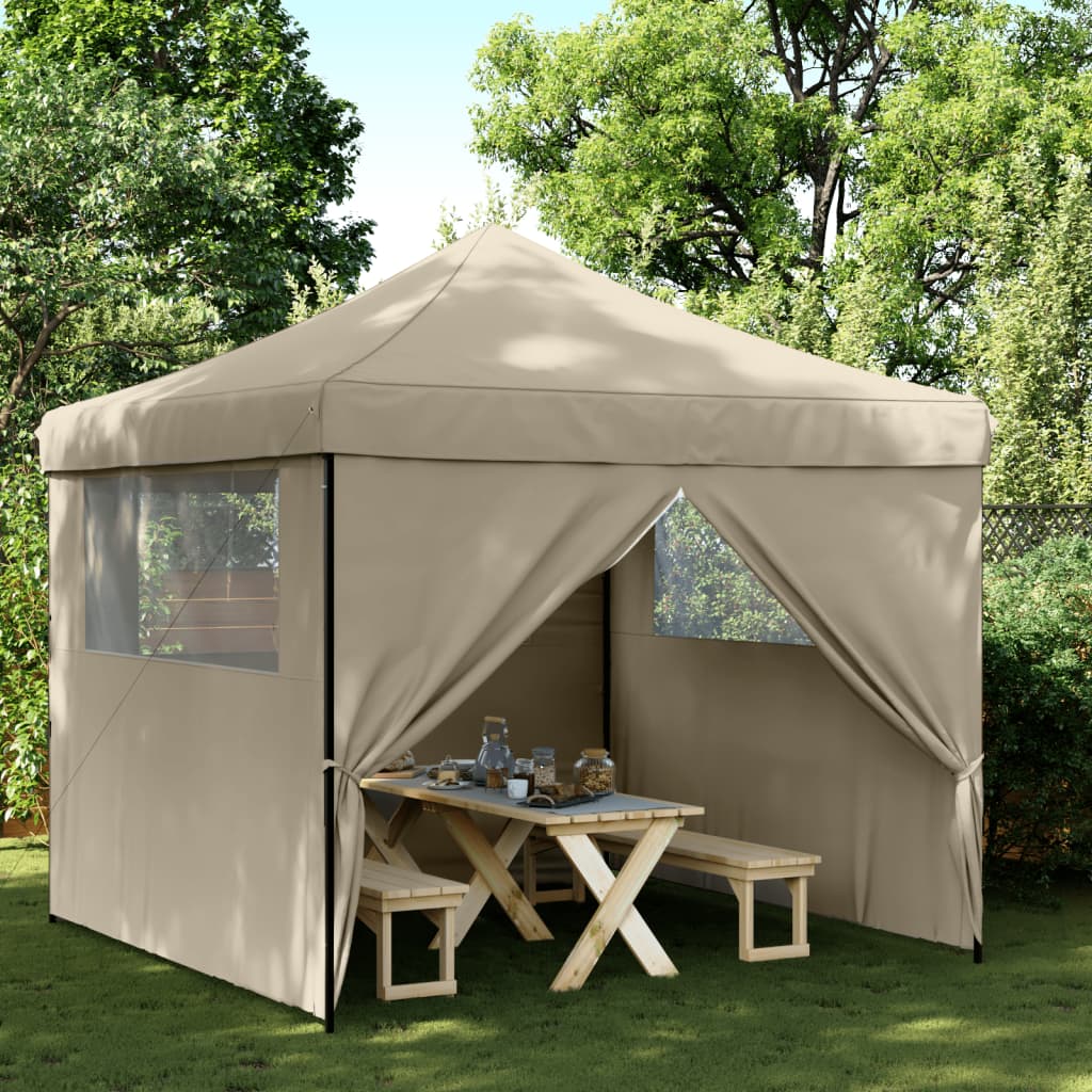 Partytent inklapbaar pop-up met 2 zijwanden