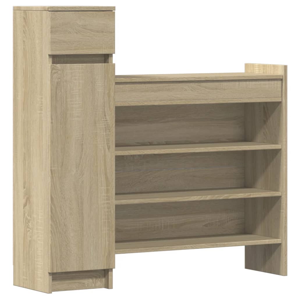 Schoenenkast 100,5x28x100 cm bewerkt hout