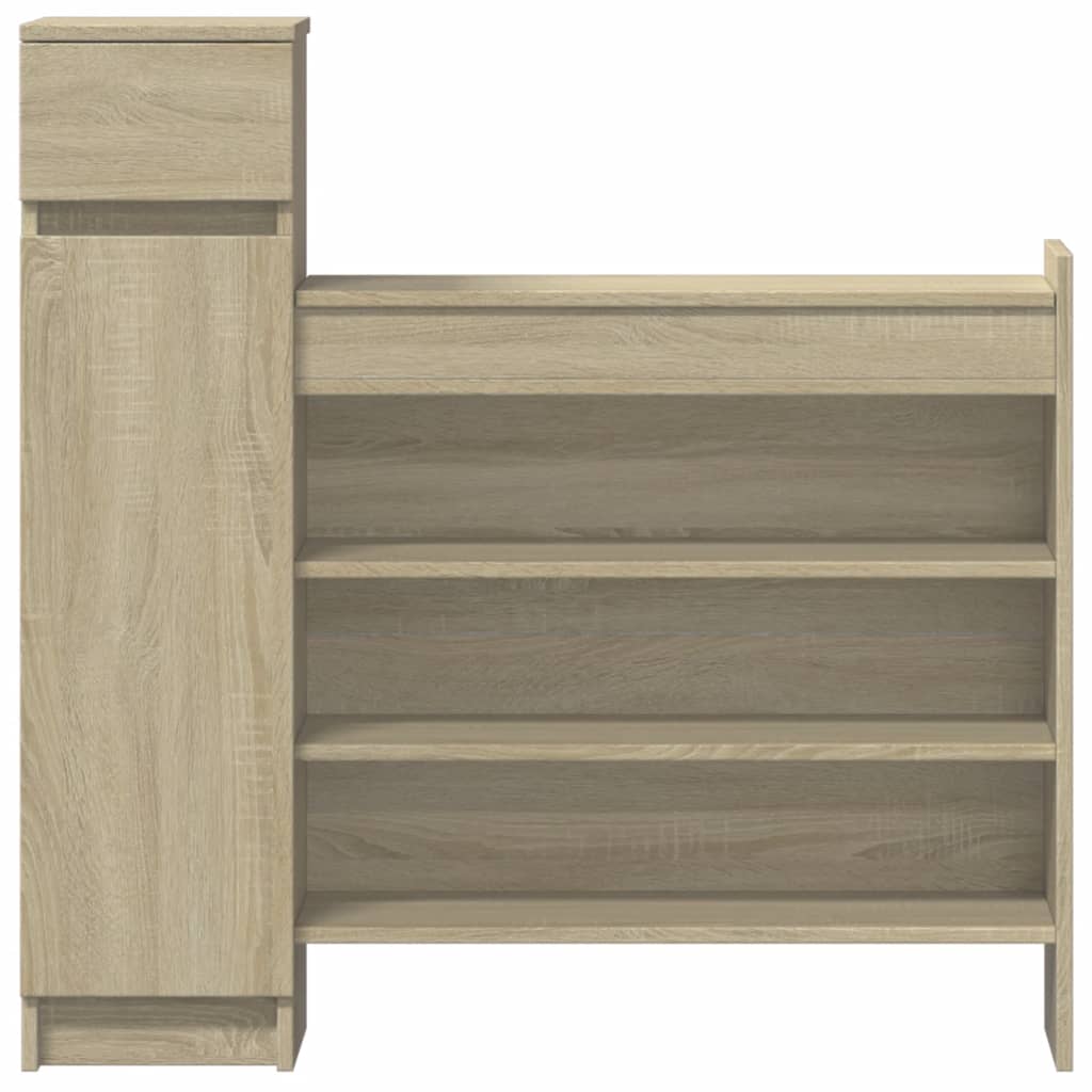 Schoenenkast 100,5x28x100 cm bewerkt hout