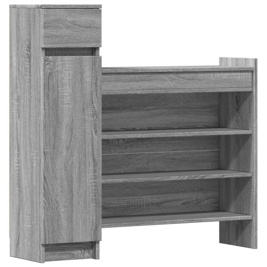 Schoenenkast 100,5x28x100 cm bewerkt hout