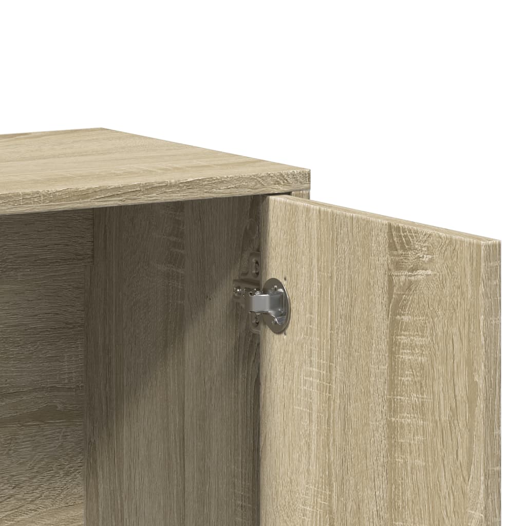 Dressoir 60x31x70 cm bewerkt hout eikenkleurig