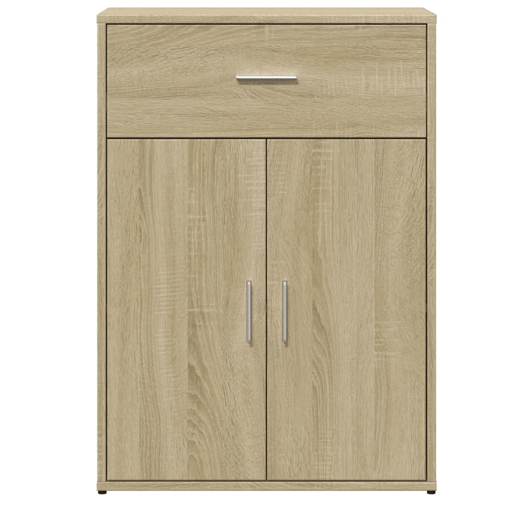 Dressoir 60x30x84 cm bewerkt hout eikenkleurig