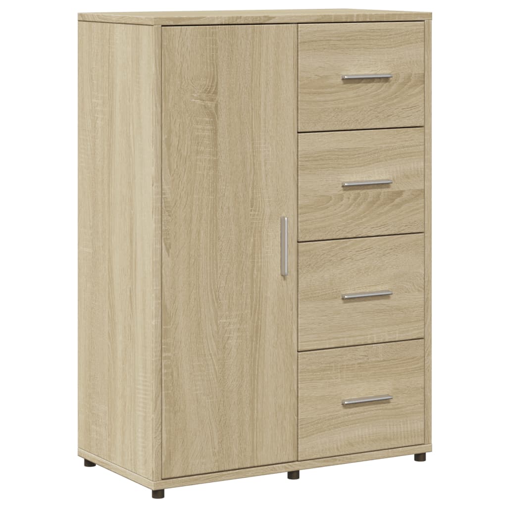 Dressoir 60x31x84 cm bewerkt hout eikenkleurig