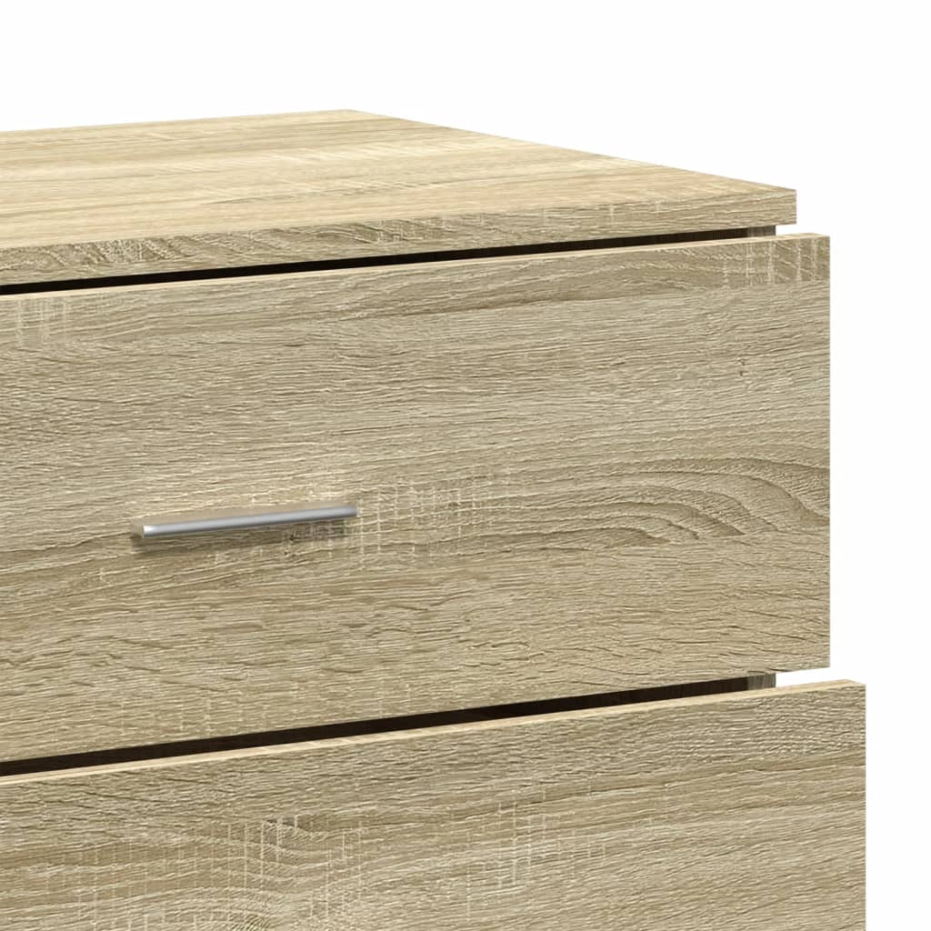 Dressoir 60x39x80 cm bewerkt hout eikenkleurig