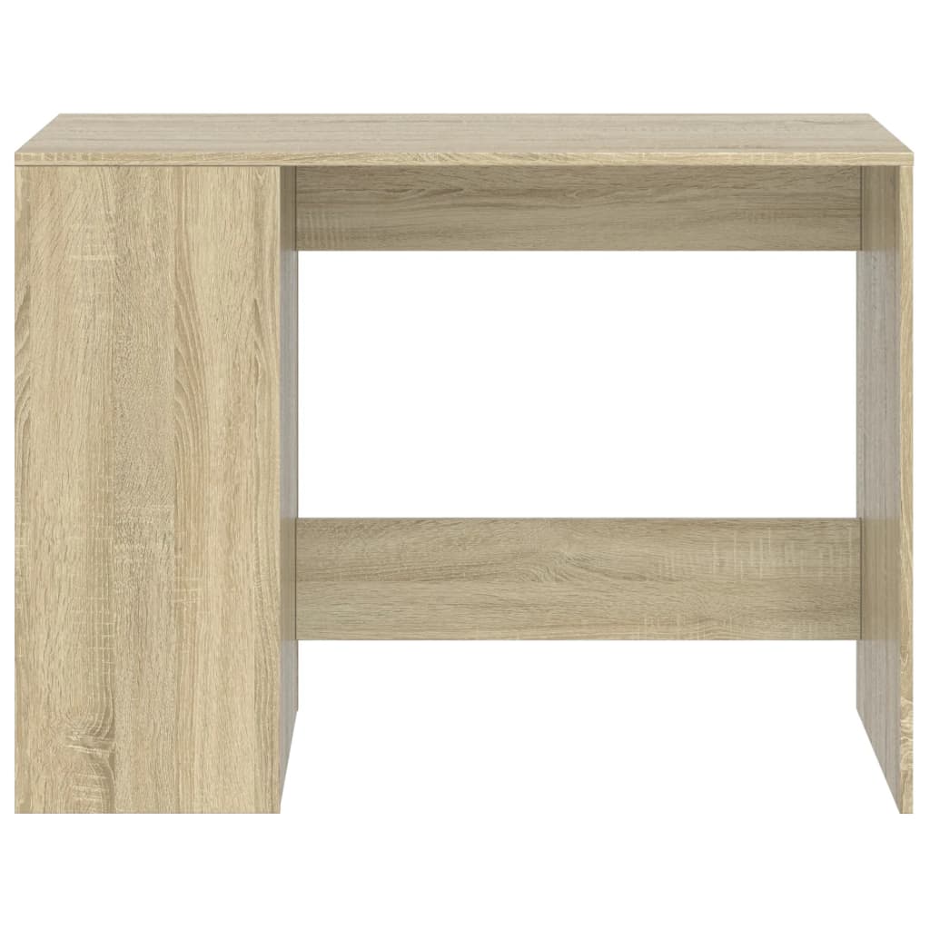 Bureau 102x50x75 cm bewerkt hout eikenkleurig