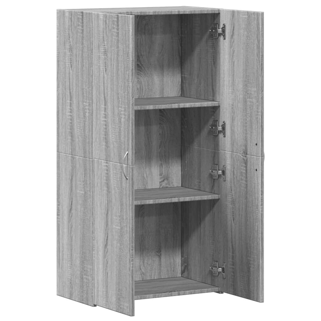 Archiefkast 60x32x115 cm bewerkt hout