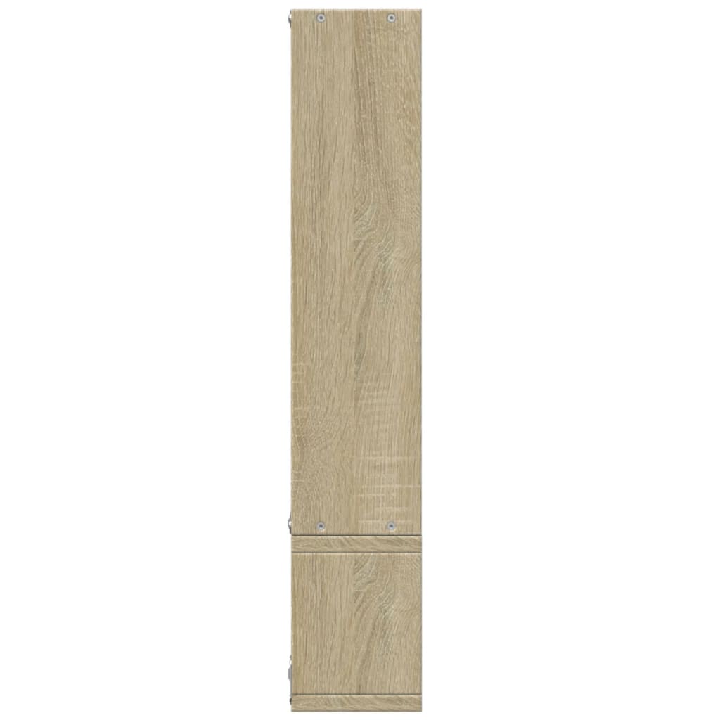 Wandschap 96x12x64 cm bewerkt hout eikenkleurig