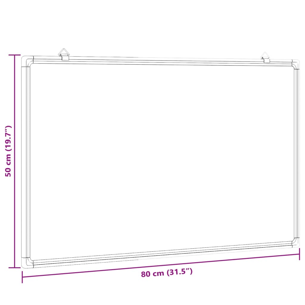 Whiteboard magnetisch 100x50x1,7 cm aluminium