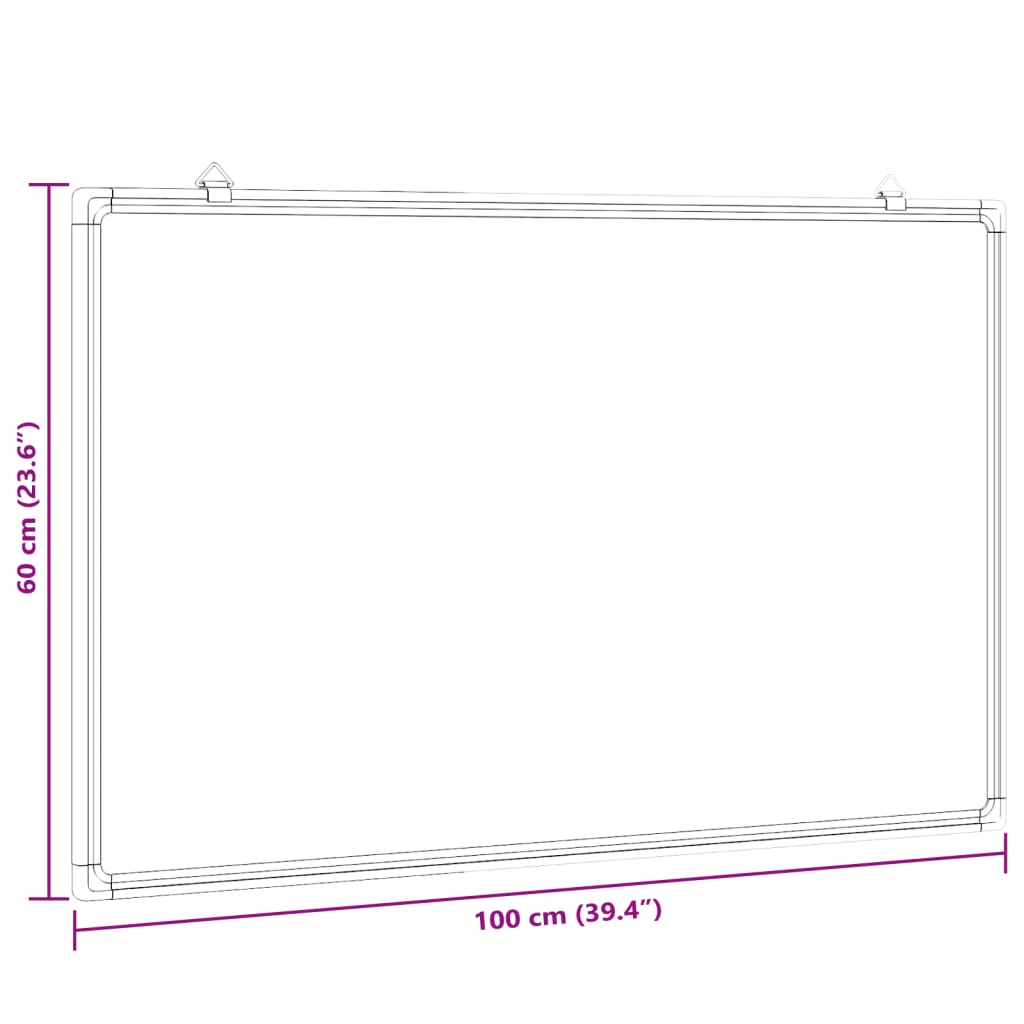 Whiteboard magnetisch 100x50x1,7 cm aluminium