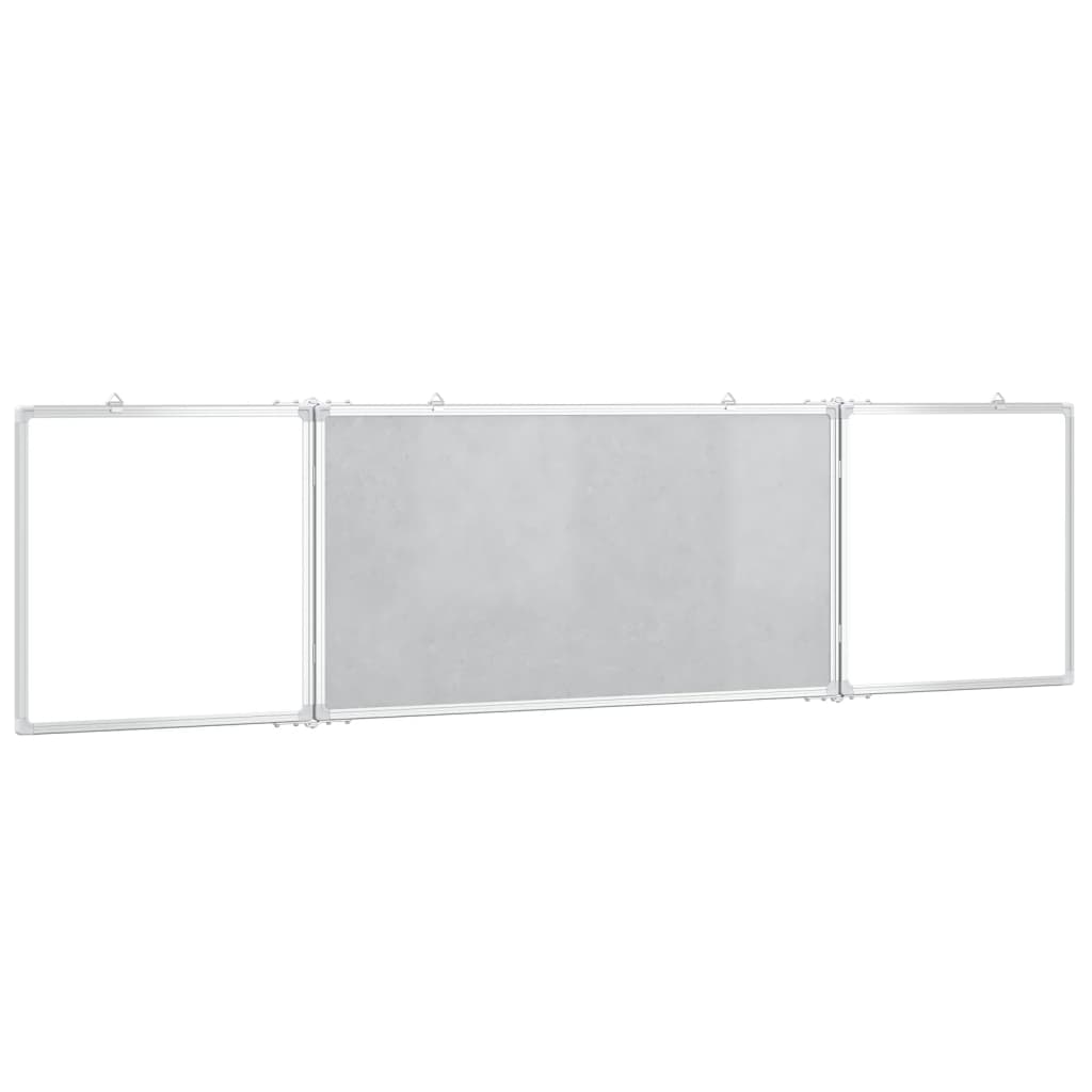 Whiteboard magnetisch inklapbaar 200x50x1,7 cm aluminium