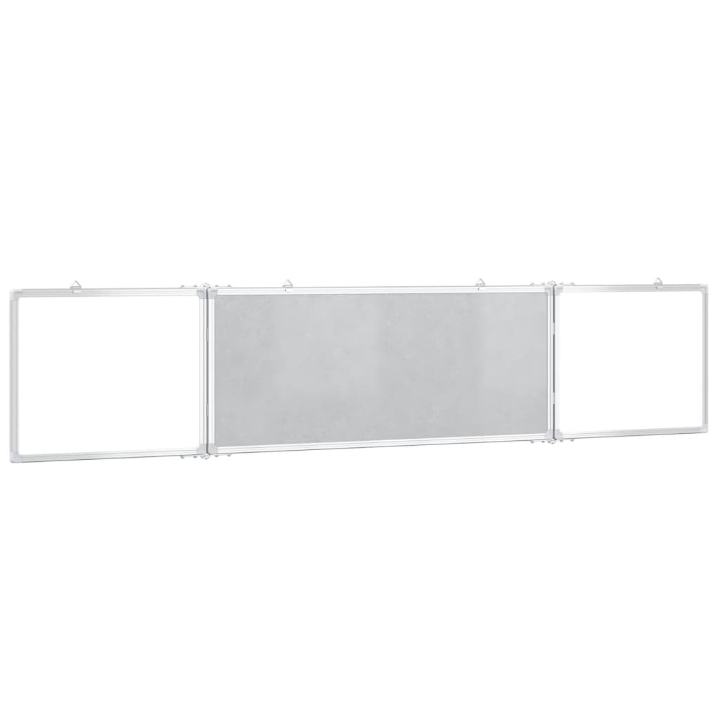 Whiteboard magnetisch inklapbaar 200x50x1,7 cm aluminium