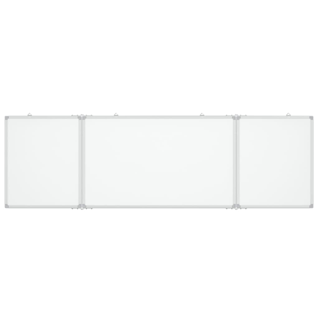 Whiteboard magnetisch inklapbaar 200x50x1,7 cm aluminium