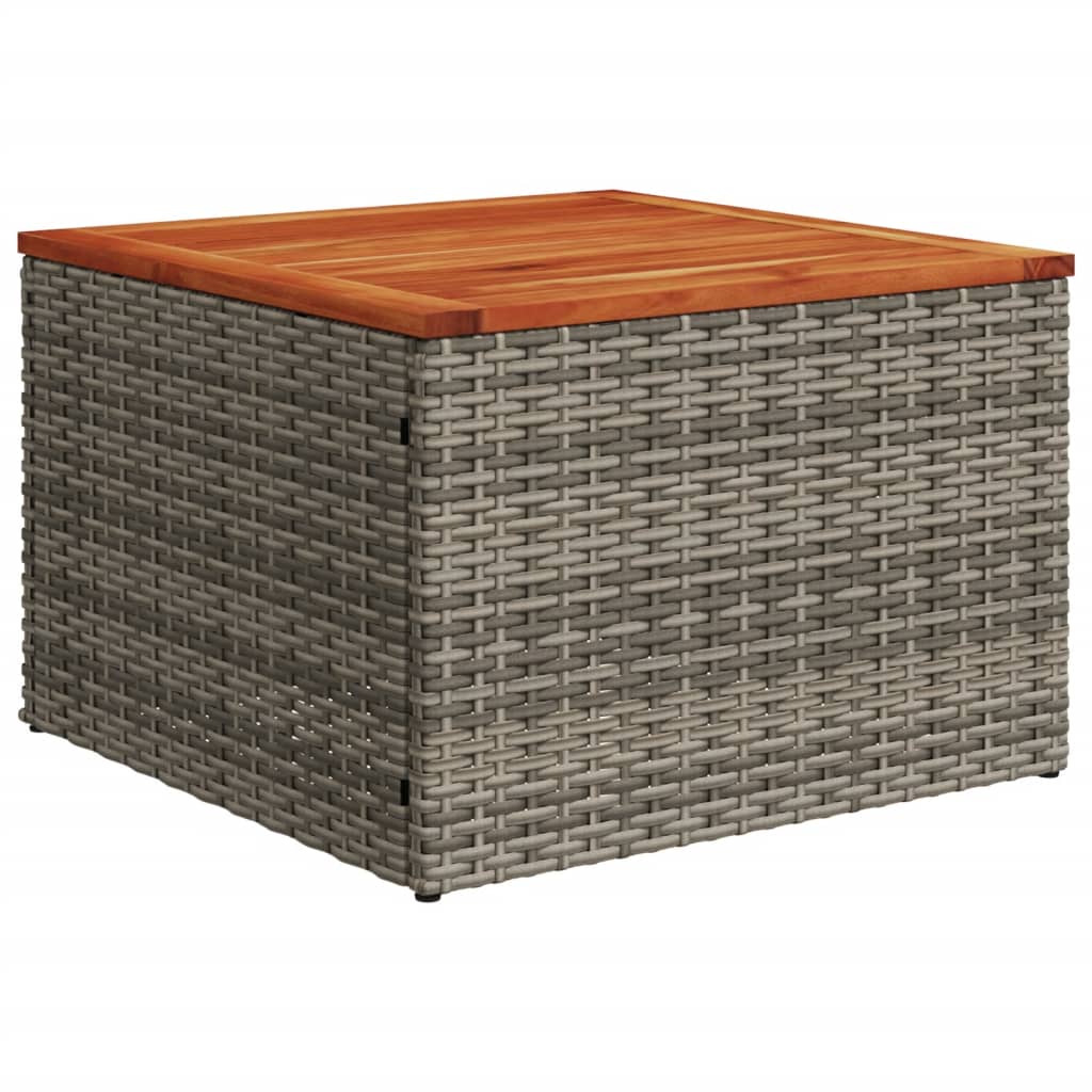 13-delige Loungeset met kussens poly rattan zwart