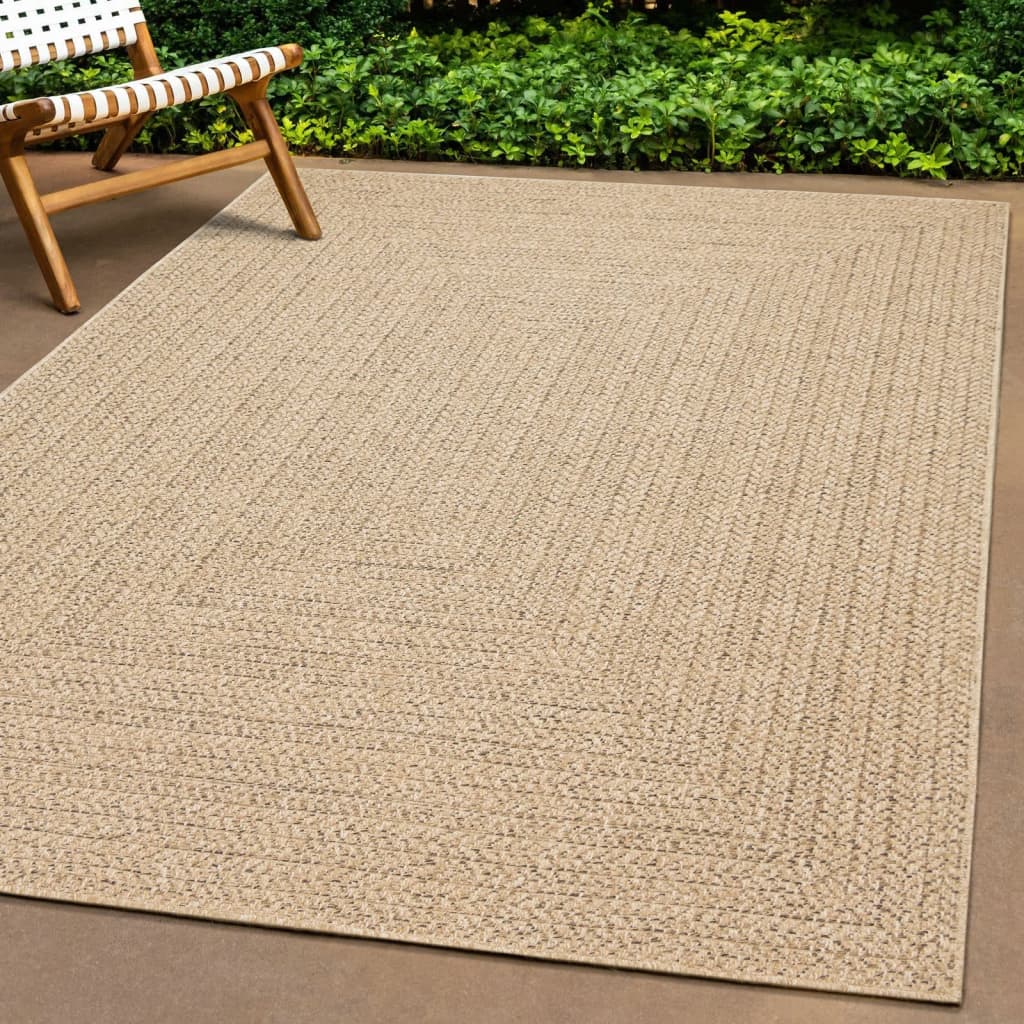 Vloerkleed ZIZUR binnen en buiten 160x230 cm jute look