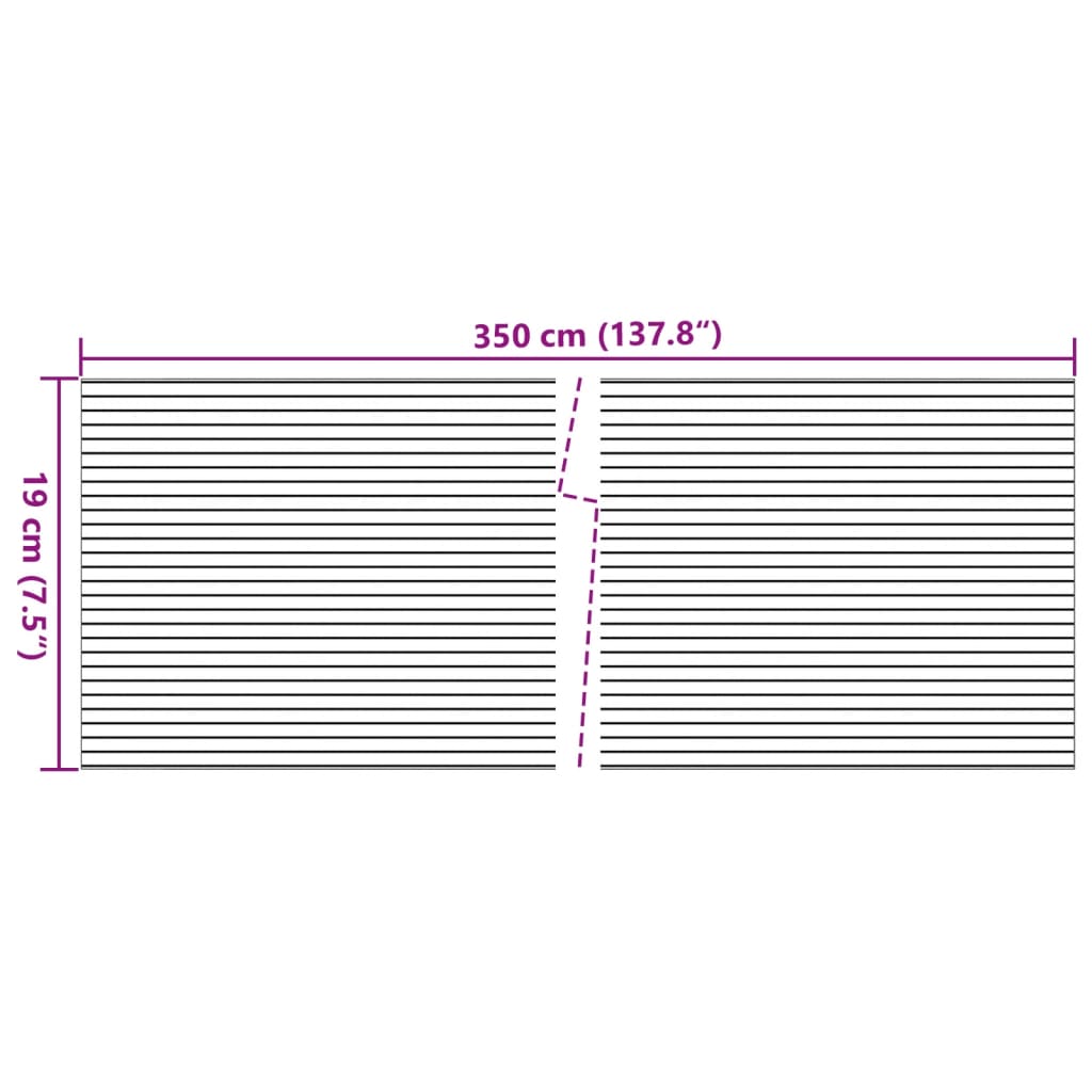 Tuinscherm 35x0,19 m PVC mat