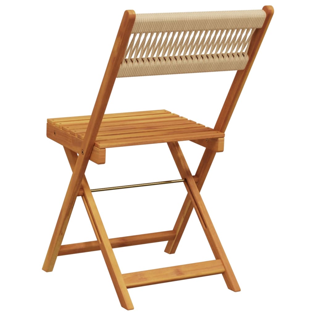 Tuinstoelen 6 st inklapbaar massief acaciahout beige