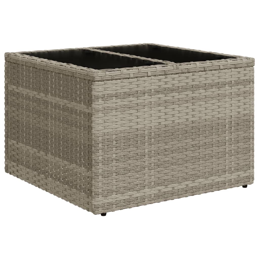 11-delige Loungeset met kussens poly rattan zwart