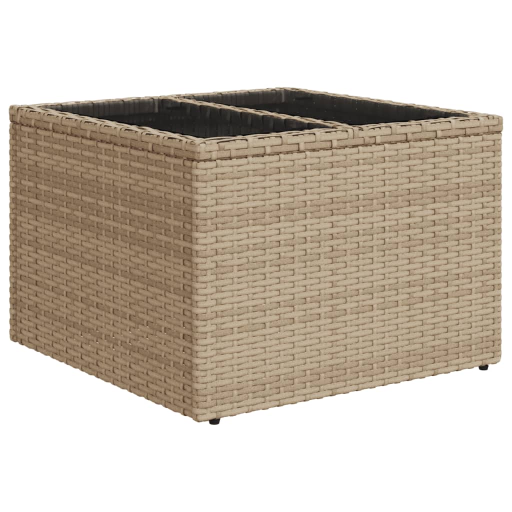 11-delige Loungeset met kussens poly rattan zwart