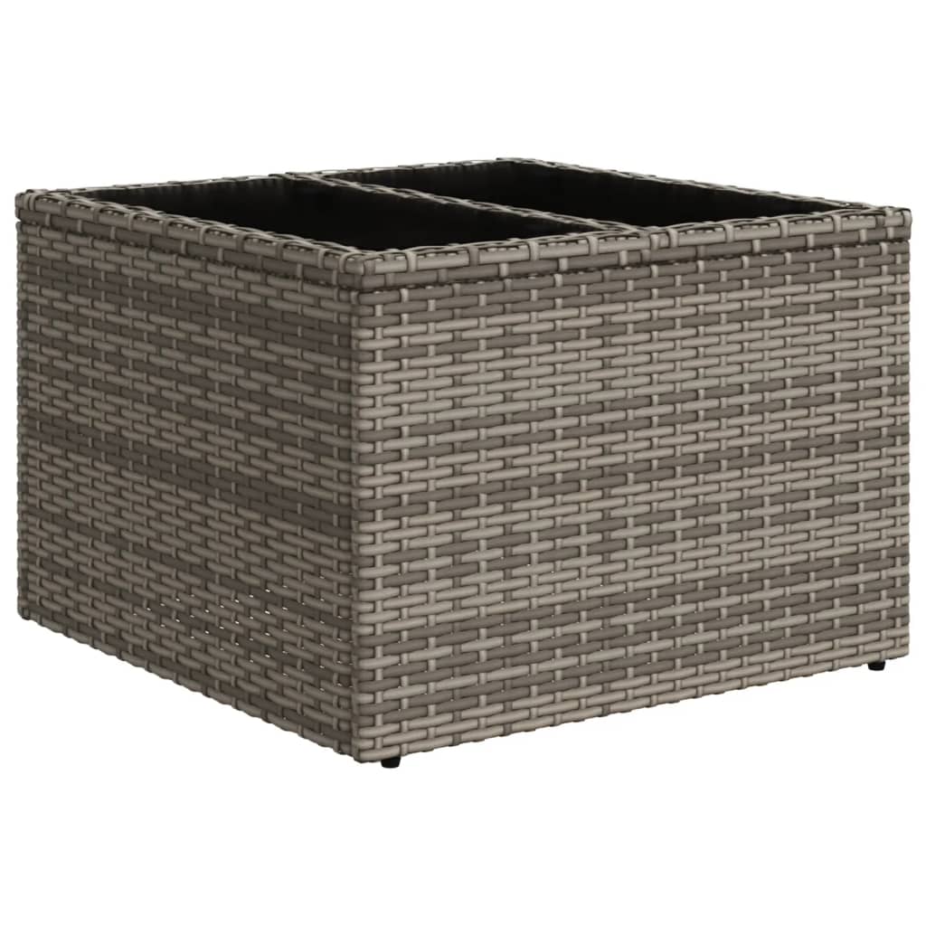 11-delige Loungeset met kussens poly rattan zwart